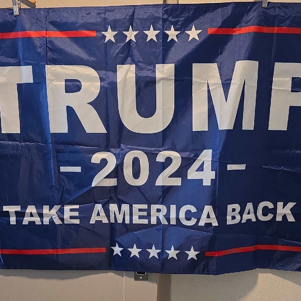 Blue Trump 2024 Flag Heavy Duty Flag 62 X 37 Inches
